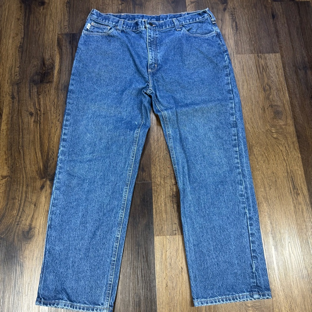 Carhartt FR Jeans Men 42x32 Flame Resistant Work Relaxed Blue Denim FR8004-MDS